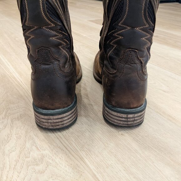 Ariat Hybrid VentTEK Western Boot Men's Sz 9.5 Distressed Tan 10031454 Square - Picture 7 of 16